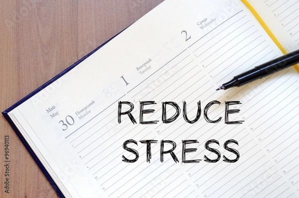 Fototapeta Reduce stress write on notebook
