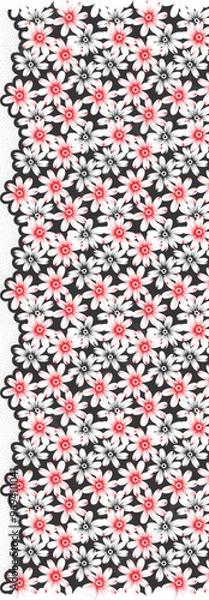 Obraz Flower Design pattern For Fabric, background.
