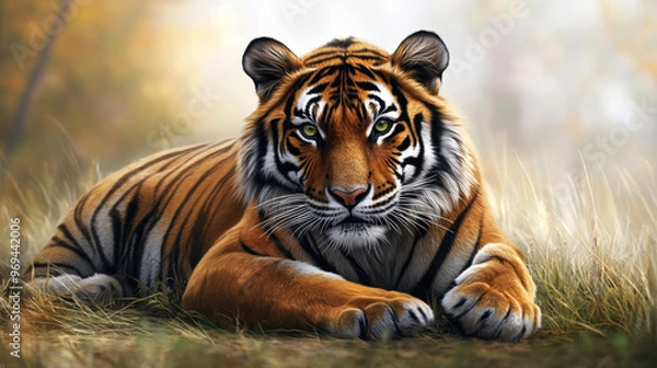 Obraz Tiger in the Grass.