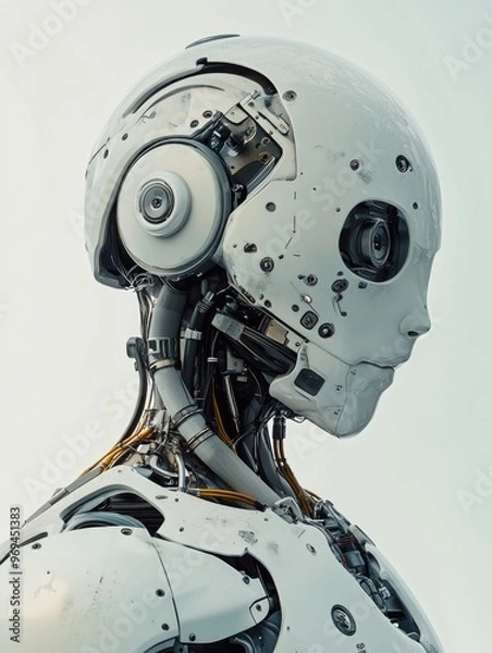 Fototapeta Robot Head Close Up