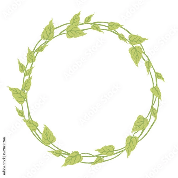 Fototapeta Set of beautiful sunflower decorative wreath in romantic hand drawing rustic pencil line style