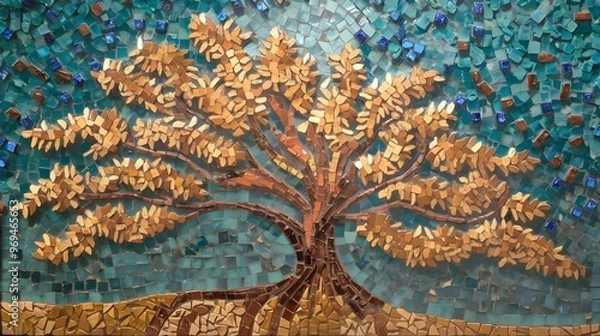 Obraz Mosaic Tree Art Wall Decor