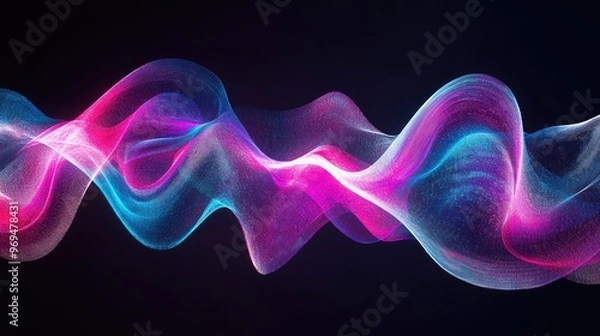 Fototapeta Abstract wave design with vibrant colors representing energy and motion.