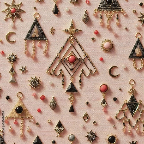 Fototapeta Texture rose sur le tissu en lin convient bien pour crée une page web pour bijoux.