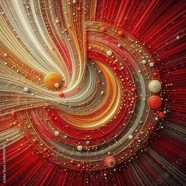 Fototapeta Texture bordeau avec des fils en cotton pour crée le tissu une page web etc,