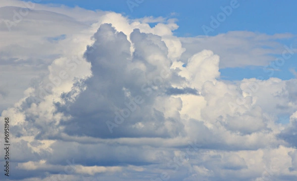 Fototapeta Dramatic sunset sky with clouds.