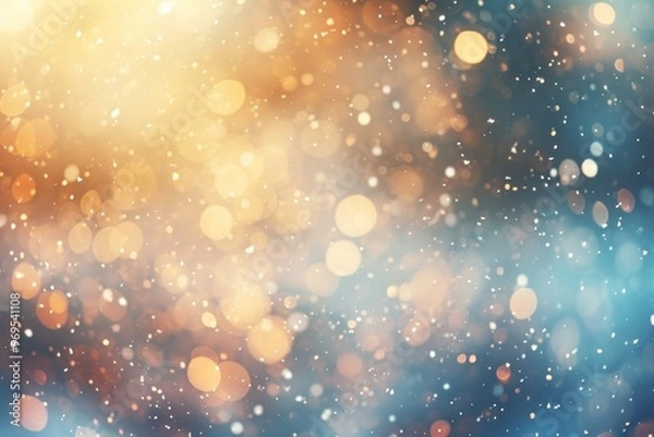 Fototapeta Snow pattern bokeh effect background backgrounds outdoors glitter.