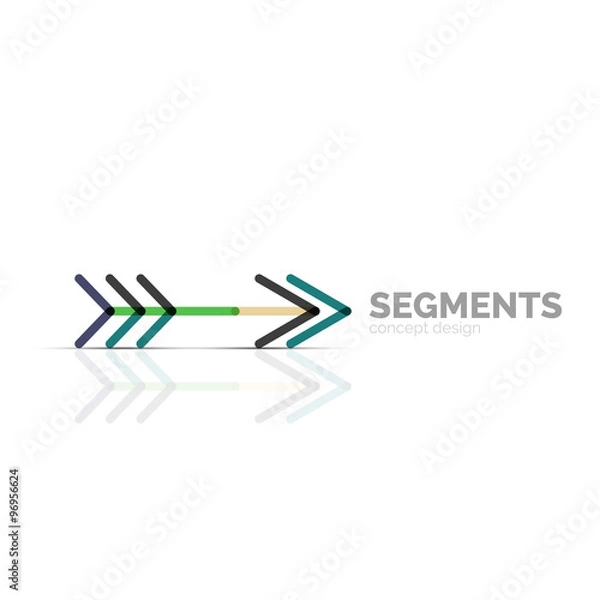 Fototapeta Arrow icon vector logo. Company branding element