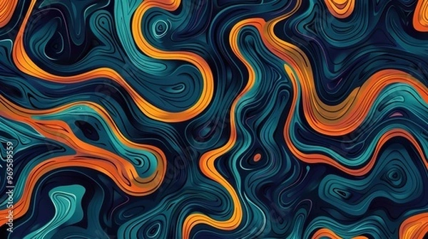 Fototapeta River pattern wallpaper