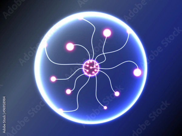 Obraz Electric plasma glass ball background