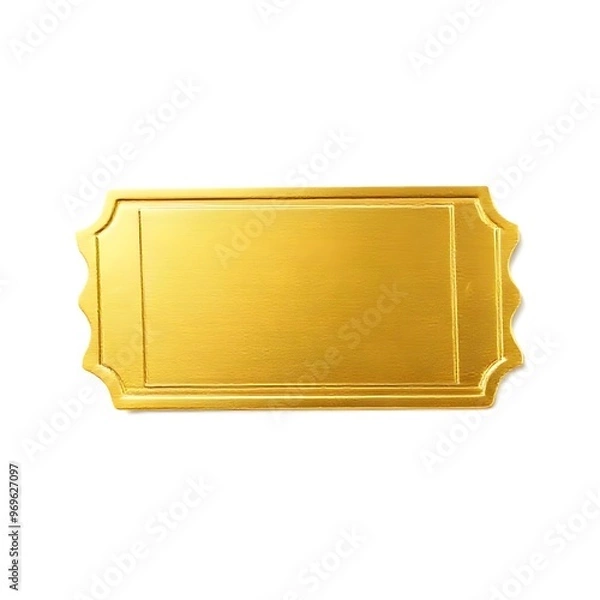 Obraz blank gold label isolated