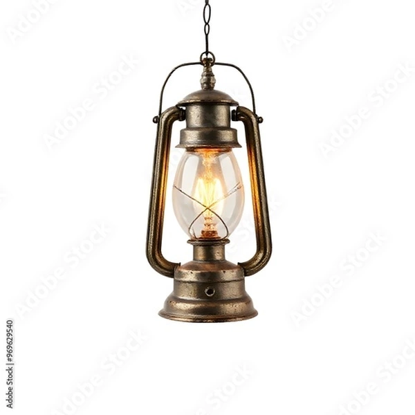 Obraz old oil lamp isolated