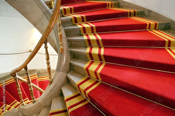 Obraz Stairwell in the Polish palace. Royal castle in Warsaw.