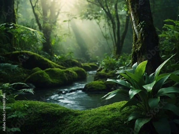 Fototapeta Green backgrounds promoting environmental awareness.