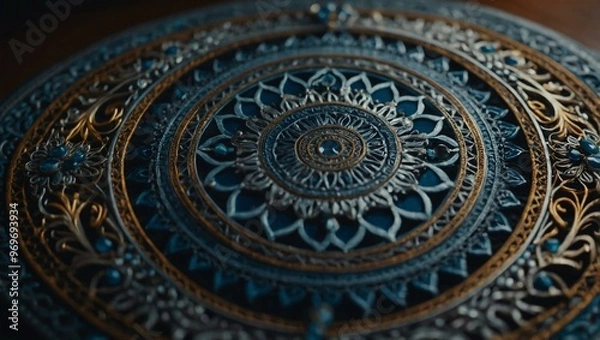 Fototapeta Intricate mandala exploring symbolism and design.