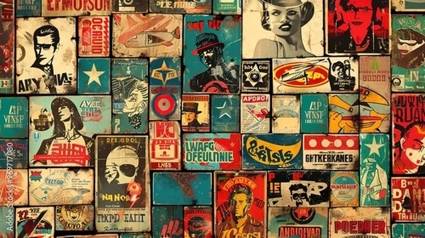 Fototapeta Vintage poster wallpaper