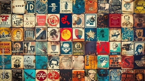 Fototapeta Vintage poster wallpaper