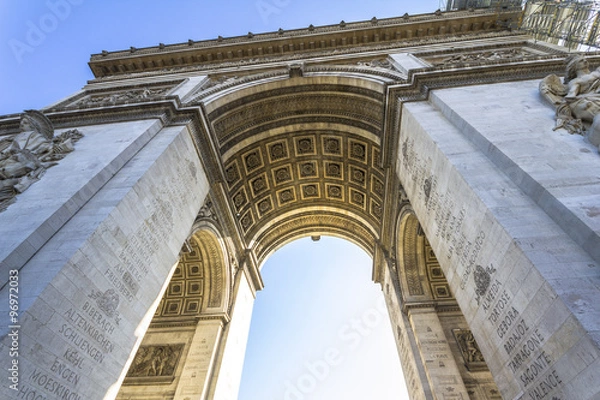 Obraz The Arc de Triomphe from below in Paris