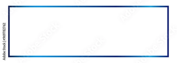 Fototapeta Glowing blue frame on transparent or white background. Modern and minimalist isolated vector illustration for digital, business, and web design.