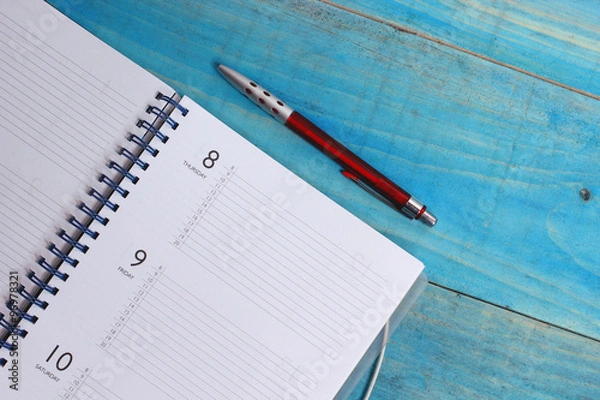 Fototapeta Planner and pen