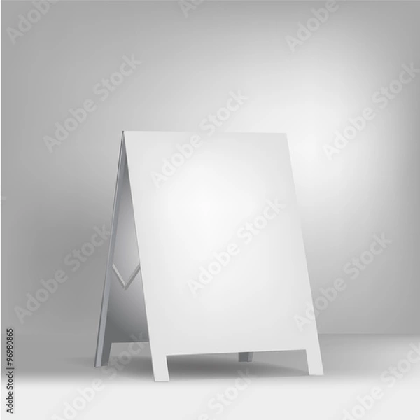 Obraz white advertising stand. vector on white background