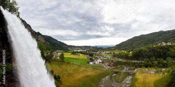 Fototapeta Steinsdalsfossen - a gorgeous waterfall in Norway