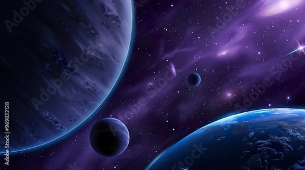 Fototapeta Banner_background_Outer_Space_background