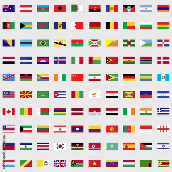 Fototapeta Flags of the world set