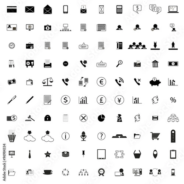 Fototapeta 100 company icons