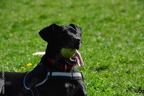 Obraz Beautiful black dog