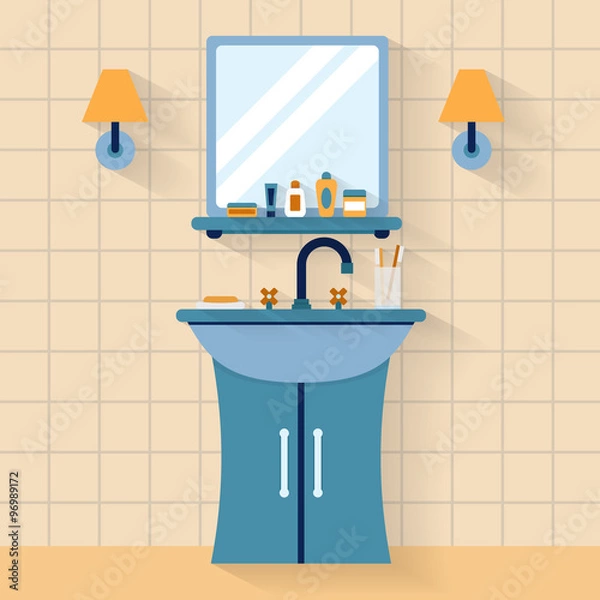 Obraz Bathroom sink with mirror