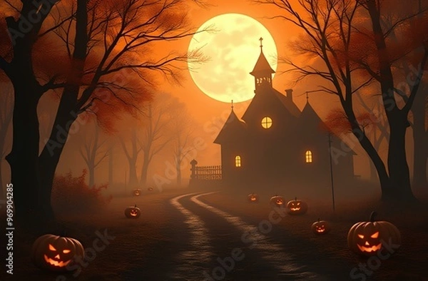 Obraz Orange Halloween background