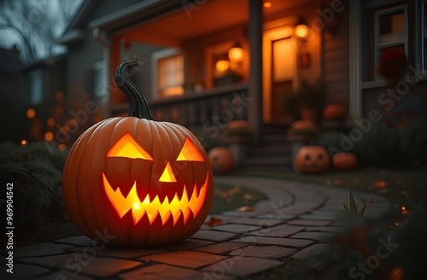 Obraz Orange Halloween background