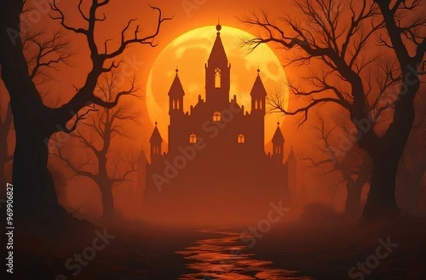 Obraz Orange Halloween background