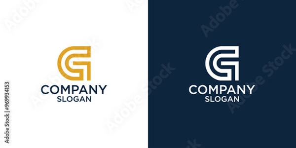 Fototapeta letter g simple abstract monogram logo vector design