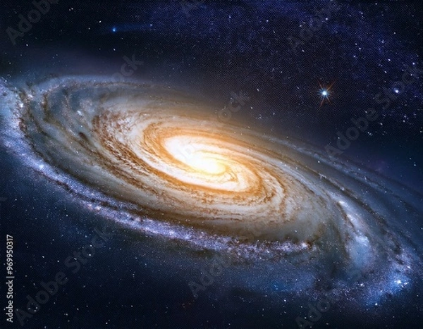 Fototapeta a spiral galaxy in deep space