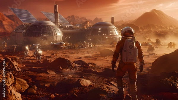 Fototapeta Mars Space Colony