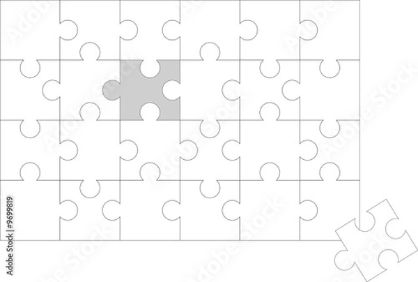 Fototapeta Puzzle almost solved. Vector file