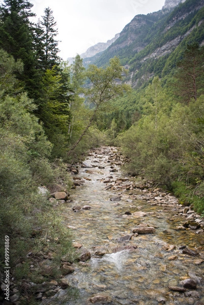 Obraz The Ordesa Valley in Spain, Pyrenees, different shots and framing