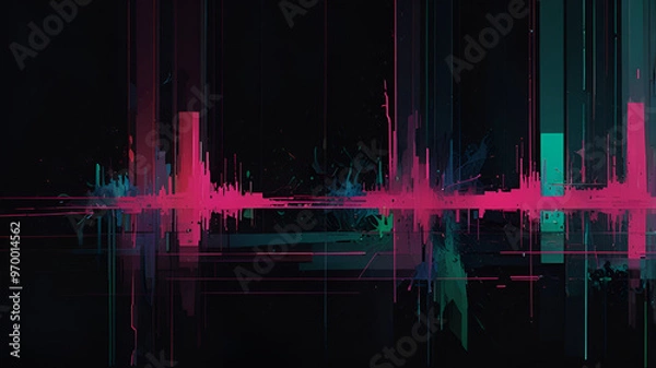 Fototapeta Digital Glitchscape Background