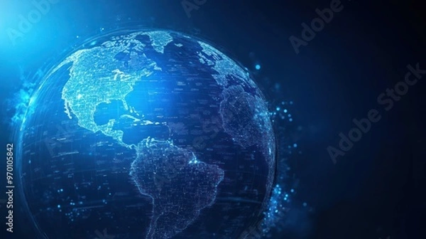 Obraz Digital Globe: A Futuristic Representation of the World