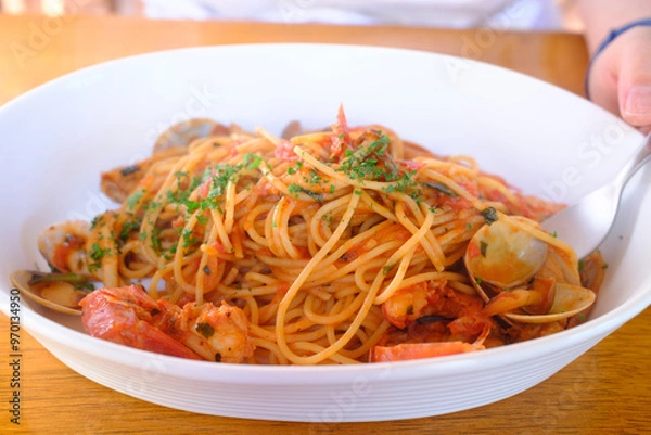 Fototapeta トマトソースのパスタ