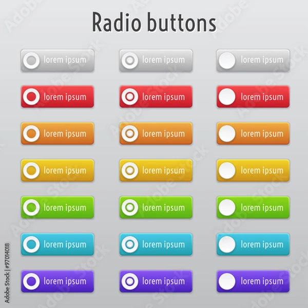 Obraz Colored radion buttons