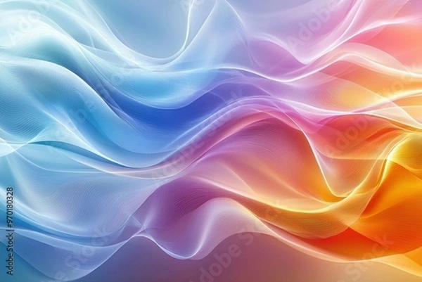 Fototapeta Abstract Colorful Wavy Lines and Curves Background