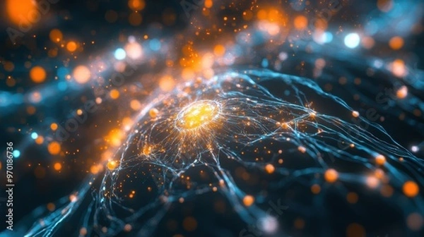 Fototapeta Quantum computer innovation technology concept	