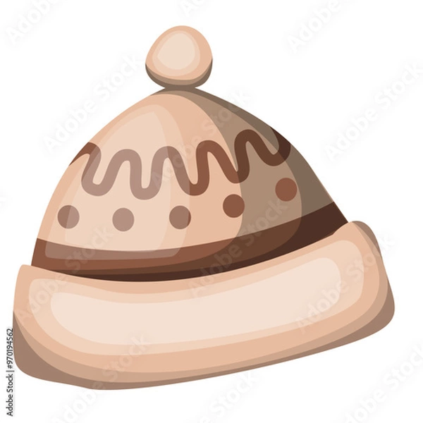 Obraz Knitted wool yarn hat