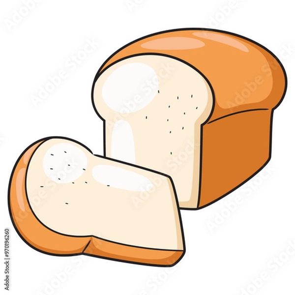 Obraz White bread cartoon