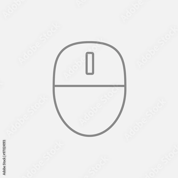 Obraz Computer mouse line icon.