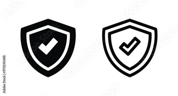 Obraz Shield icon. Protection, security icon vector for web site
