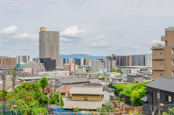Fototapeta 大津市の都市風景